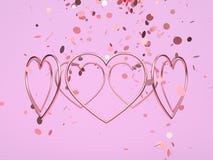 3d renderingu kierowego kształta menchii miłości niespodzianki valentine prezenta glansowany pojęcie ilustracja wektor 3d renderingu kierowego kształta menchii miłości niespodzianki valentine prezenta glansowany pojęcie ilustracja wektor
