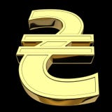 3D renderingu waluty symbol Ukraiński hryvnia odosobniony na czarnym tle, złoty, ilustracji 3D renderingu waluty symbol Ukraiński hryvnia odosobniony na czarnym tle, złoty, ilustracji