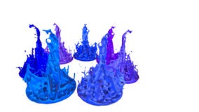 3d rendono di spruzzata liquida sul barattolo come pittura sull'altoparlante sano composizione variopinta 3d con pittura liquido illustrazione di stock 3d rendono di spruzzata liquida sul barattolo come pittura sull'altoparlante sano composizione variopinta 3d con pittura liquido illustrazione di stock
