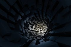 3d rendu, tunnel foncé de la science-fiction, fond foncé image stock 3d rendu, tunnel foncé de la science-fiction, fond foncé image stock