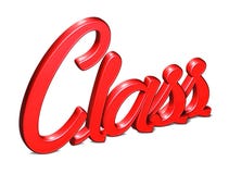 3D Rode Word Klasse op witte achtergrond vector illustratie 3D Rode Word Klasse op witte achtergrond vector illustratie