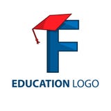 Graduation logo stock, Letter F, Education logo. vector illustration Graduation logo stock, Letter F, Education logo. vector illustration