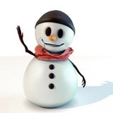 3d sneeuwman vector illustratie 3d sneeuwman vector illustratie