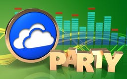 3d spectrum van het wolkensymbool vector illustratie 3d spectrum van het wolkensymbool vector illustratie
