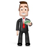 3D uomo d'affari - cento euro royalty illustrazione gratis 3D uomo d'affari - cento euro royalty illustrazione gratis