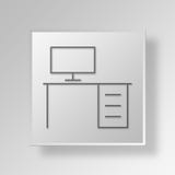3D van het Bedrijfs bureaupictogram Concept stock illustratie 3D van het Bedrijfs bureaupictogram Concept stock illustratie
