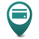 Map marker icon, 3d vector pin location in green, gps icon, atm stock illustration Map marker icon, 3d vector pin location in green, gps icon, atm stock illustration