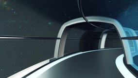 3D viaggio generato da computer nel tunnel dell'astronave, illustrazione 3D royalty illustrazione gratis 3D viaggio generato da computer nel tunnel dell'astronave, illustrazione 3D royalty illustrazione gratis
