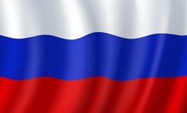 3d vlag van Rusland Vector Russisch nationaal symbool stock illustratie 3d vlag van Rusland Vector Russisch nationaal symbool stock illustratie