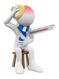 3D white people. Human flu royalty free illustration 3D white people. Human flu royalty free illustration