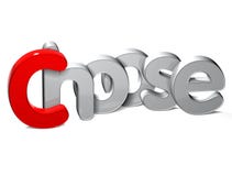 3D Word choisissent au-dessus du fond blanc illustration stock 3D Word choisissent au-dessus du fond blanc illustration stock