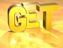 3D Word krijgt op gouden achtergrond vector illustratie 3D Word krijgt op gouden achtergrond vector illustratie