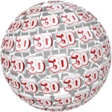 3D Word sur l'effet tridimensionnel de sphère de boule illustration stock 3D Word sur l'effet tridimensionnel de sphère de boule illustration stock