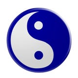 3d Yin And Yang Symbol azul, ilustração isolada ilustração stock 3d Yin And Yang Symbol azul, ilustração isolada ilustração stock