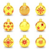 3d übertragen - golden vom roten Weihnachtsflitter über weißem Hintergrund stock abbildung 3d übertragen - golden vom roten Weihnachtsflitter über weißem Hintergrund stock abbildung