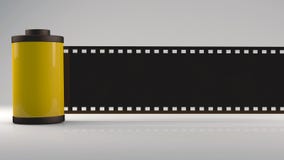 3D перевод, желтый крен фильма бесплатная иллюстрация 3D перевод, желтый крен фильма бесплатная иллюстрация