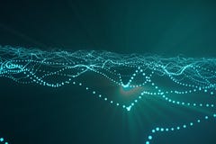 3d представляя абстрактную полигональную предпосылку волны с соединяясь точками и линиями Структура соединения Компьютер HUD пода Стоковое Фото 3d представляя абстрактную полигональную предпосылку волны с соединяясь точками и линиями Структура соединения Компьютер HUD пода Стоковое Фото
