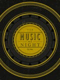 Da música cartaz toda a noite ilustração stock Da música cartaz toda a noite ilustração stock