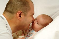 Dad And Little Baby Girl Royalty Free Stock Images