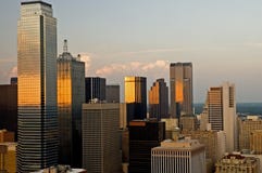 Dallas City Skyline in Evening