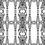 Damask floral seamless pattern with arabesque, oriental ornament. Abstract traditional decor for backgrounds, wallpaper, fabric de Royalty Free Stock Image Damask floral seamless pattern with arabesque, oriental ornament. Abstract traditional decor for backgrounds, wallpaper, fabric de Royalty Free Stock Image