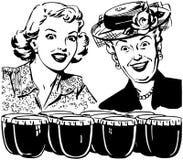 Dames enthousiasmées illustration de vecteur Dames enthousiasmées illustration de vecteur