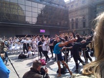 The Dance Day in Prague stock photos The Dance Day in Prague stock photos