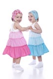 Dancing Twins On White Royalty Free Stock Photos Dancing Twins On White Royalty Free Stock Photos