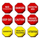 Danger Caution Attention Signs Royalty Free Stock Photos Danger Caution Attention Signs Royalty Free Stock Photos