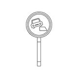 Dangerous roadside colored icon. Element of road signs and junctions for mobile concept and web apps icon. Outline, thin line icon stock illustration Dangerous roadside colored icon. Element of road signs and junctions for mobile concept and web apps icon. Outline, thin line icon stock illustration