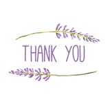 Dank u groetkaart met bloemen van lavendel Vectorwaterverf stock illustratie Dank u groetkaart met bloemen van lavendel Vectorwaterverf stock illustratie