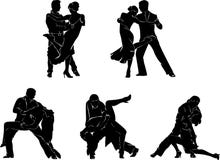 Dansers, paar, grafiek, tango, dans vector illustratie Dansers, paar, grafiek, tango, dans vector illustratie
