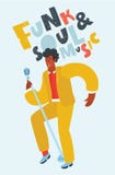 Danseur de disco d'âme de trouille de crâne illustration libre de droits Danseur de disco d'âme de trouille de crâne illustration libre de droits