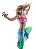 Danseurs de zumba de femme dansant la forme physique exerçant l'isolat d'excercises images stock Danseurs de zumba de femme dansant la forme physique exerçant l'isolat d'excercises images stock