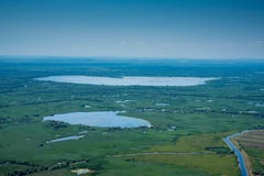 Danube Delta Aerial View Over Unique Nature Stock Images