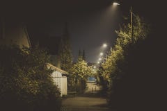 Dark alley at night royalty free stock photography Dark alley at night royalty free stock photography