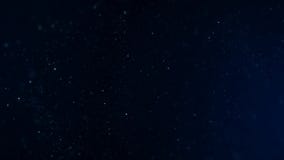 Dark Blue Sparkles Flight in Space 4K Loop