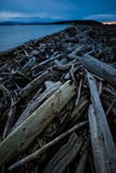 Dark and Cold Keystone Beach on a Winter Sunset On Whidbey Island, Washington, United States Royalty Free Stock Photography Dark and Cold Keystone Beach on a Winter Sunset On Whidbey Island, Washington, United States Royalty Free Stock Photography