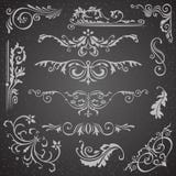 Dark Flourish Border Corner and Frame Elements Collection. Vector Card Invitation. Victorian Grunge Calligraphic Stock Image Dark Flourish Border Corner and Frame Elements Collection. Vector Card Invitation. Victorian Grunge Calligraphic Stock Image