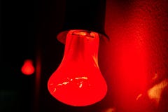 Red incandescent lamp royalty free stock photography Red incandescent lamp royalty free stock photography