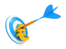 Dart And Euro. Business Concept. Stock Images