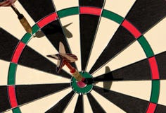 Darts On Bullseye Royalty Free Stock Image