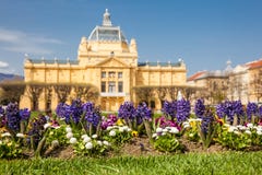 Das historische Art Pavilions-Gebäude in Zagreb-Hauptstadt von Kroatien stockfotografie Das historische Art Pavilions-Gebäude in Zagreb-Hauptstadt von Kroatien stockfotografie