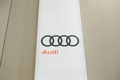 Das Zeichen oder die Fahne von audi stockbild Das Zeichen oder die Fahne von audi stockbild