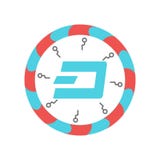 Dash icon vector sign and symbol isolated on white background, Dash logo concept stock illustration Dash icon vector sign and symbol isolated on white background, Dash logo concept stock illustration