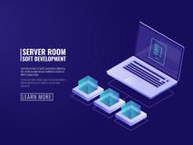 Data processing, software program development, code review, database concept, isometric vector vector illustration Data processing, software program development, code review, database concept, isometric vector vector illustration