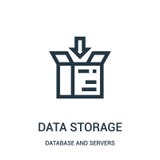data storage icon vector from database and servers collection. Thin line data storage outline icon vector illustration stock illustration data storage icon vector from database and servers collection. Thin line data storage outline icon vector illustration stock illustration