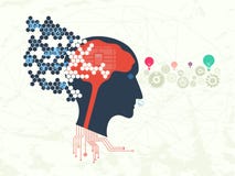 Data technology and machine learning concept. vector illustration Data technology and machine learning concept. vector illustration