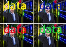 Data worker, writing DATA on the screen. stock photo Data worker, writing DATA on the screen. stock photo