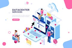 Datacenter interneta administratora pojęcia Wektorowy projekt ilustracji Datacenter interneta administratora pojęcia Wektorowy projekt ilustracji